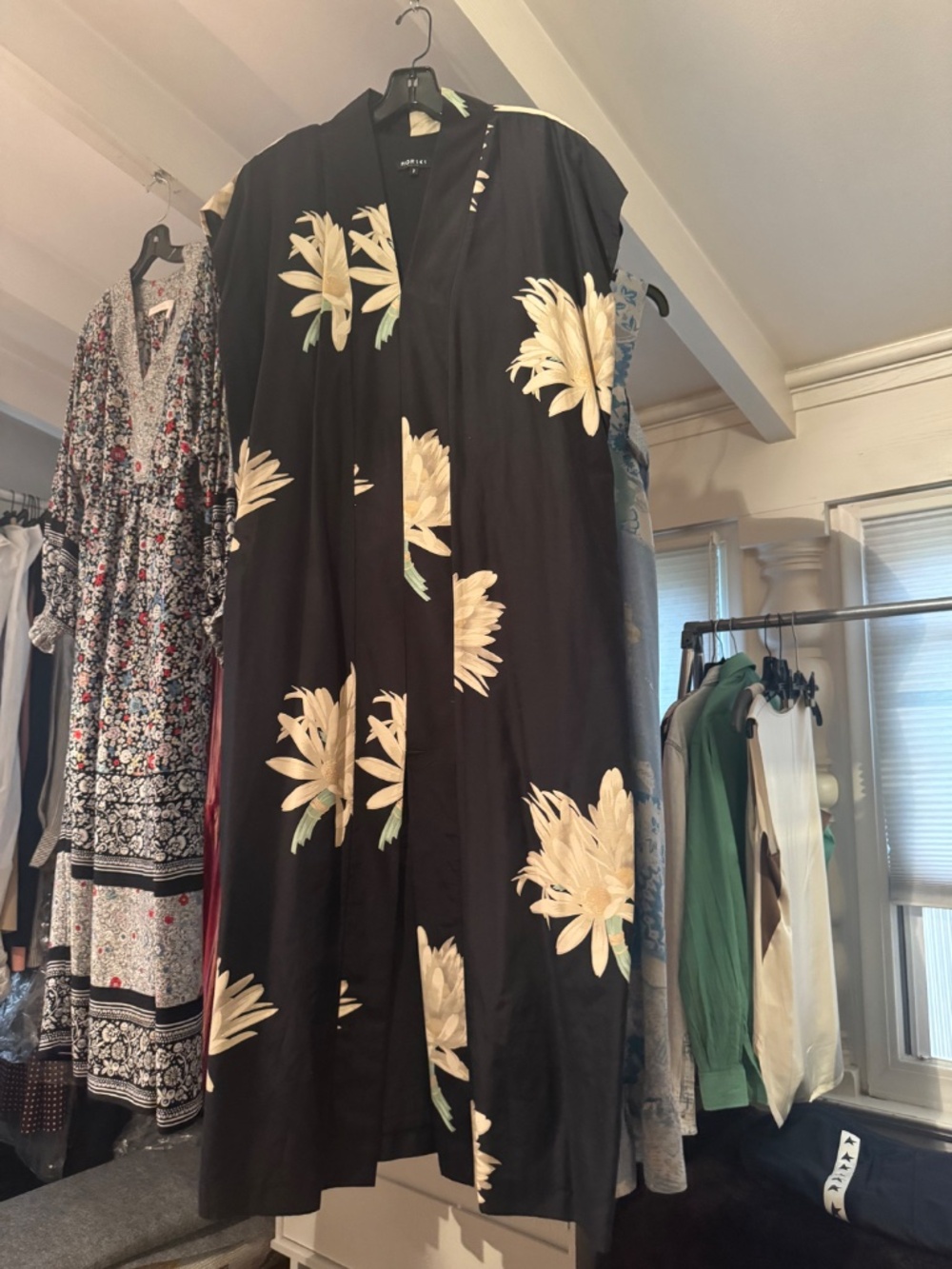 Horses Atelier Smoking Dress Hawaiian Floral Black - Picture 6 of 7